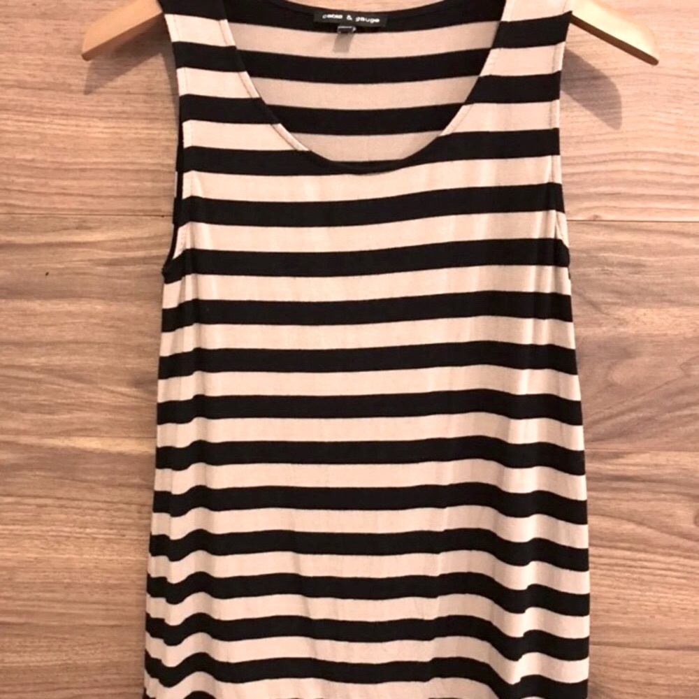 Cable & Gauge Striped Sleeveless Top